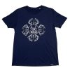 IN2W Blue T-Shirt Silver print image